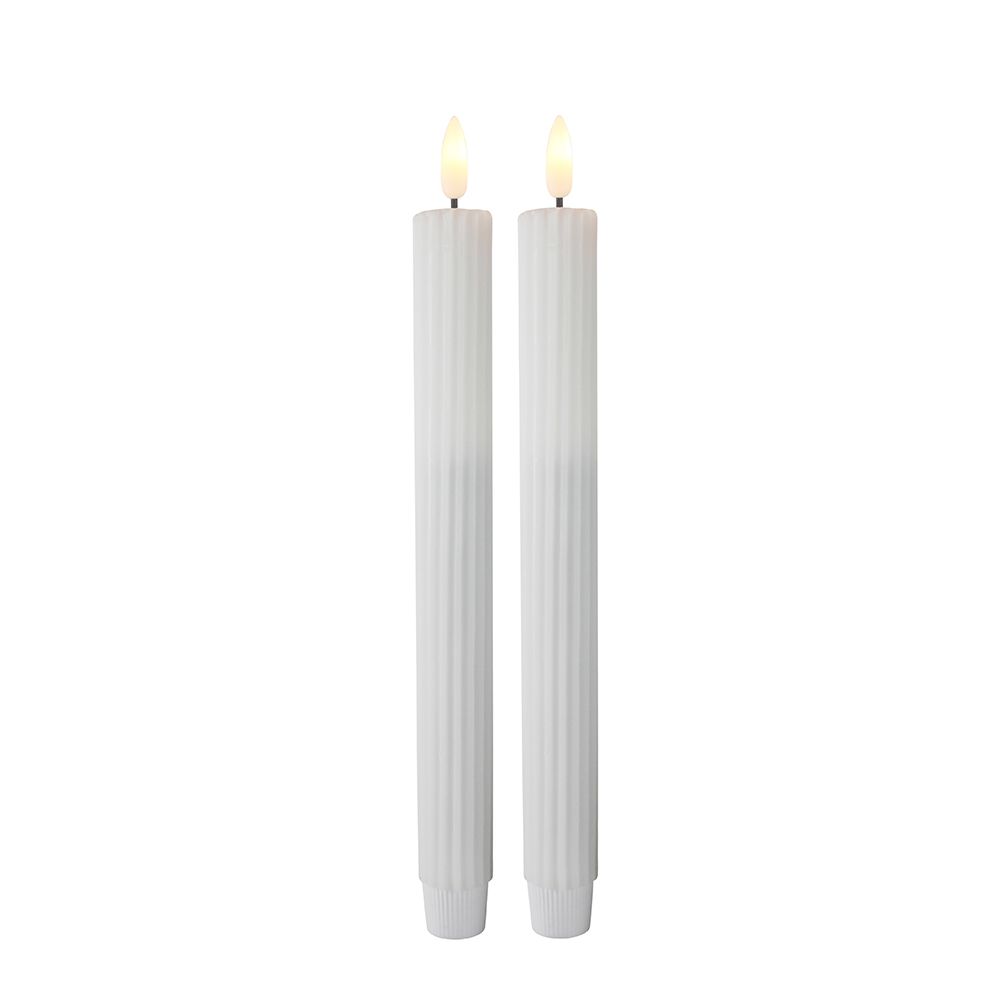 LED yivli alevsiz yüksek sütun mum